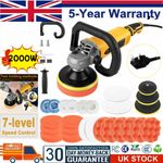 Electric Car Polisher Sander Buffer Polishing Machine Kit 2000W Variable-7 Speed