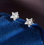 925 Sterling Silver Crystal Star Ear Stud Earrings Jewellery Women Girls Gift UK