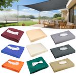 Sun shade sail Rectangle Sunscreen Awning Canopy Waterproof 98% UV Block W/ Rope