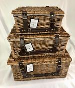 Wicker Picnic Hamper 3 Sizes Willow Christmas Gift Hampers Shop Retail Display