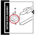 Abru Loft Ladder Aluminium 2 & 3 Section Spare Replacement Bottom Stop x1