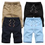 100% Cotton Men‘s Shorts Elasticated Casual Pants For Spring Travel Vacation