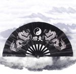 Chinese Traditional Bamboo Tai Chi Fan Kung Fu Martial Arts Training Equipment