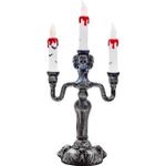 Light Up Triple Candlestick, Halloween Decoration, Spooky Decorations