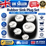 1X Rubber Bath Plugs Universal Sink Basin Kitchen Bathroom Drain Stopper
