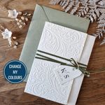 Personalised Wedding Invitations with Envelopes, Custom Wedding Invite Cards Set