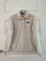 Patagonia Fleece Pullover Women's S Cream Warm Pullover Snaps
