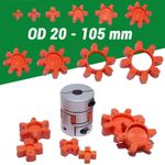 CNC Shaft Coupler Flexible Plum Spider Jaw Coupling Stepper Motor All Bore Sizes