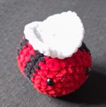 Handmade Crochet Plush Ladybug Soft Toy, Mini Red & Black (Under 15cm)