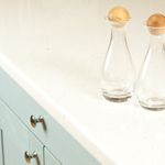 White Sparkle Andromeda Laminate Kitchen Worktops 38mm, Worktop Edging Included