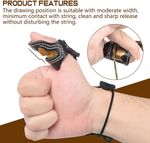 Archery Thumb Ring Genuine Leather + Brass Thumb Finger Guard Protector Gear