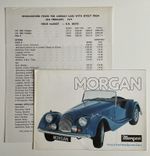 Morgan 4/4 & Plus 8 1977-78 UK Market Foldout Sales Brochure & Price List
