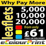 full Colour Printed leaflets / flyers on 150gms - DL, A6, A5 or A4