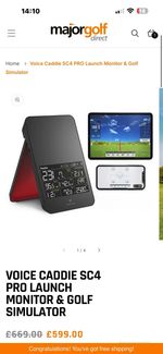 VOICE CADDIE SC4 PRO LAUNCH MONITOR & GOLF SIMULATOR