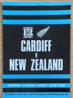 1972 CARDIFF v NEW ZEALAND programme
