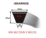 V BELT SPA SECTION SIZES SPA632 - SPA2000 V BELT 13MM X 10MM
