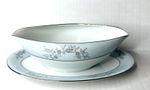 Noritake Blueridge Gravy Boat with Underplate Japan 5858 Vintage Porcelain