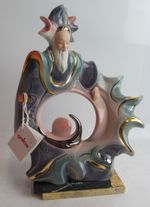 Vintage Galos Porcelain Figurine Of The Chinese God Of Longevity Shou Lao