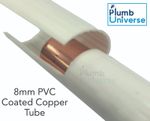 8mm PVC White Plastic Coated Copper Pipe Caravan Motor Home 1M - 10M Lengths