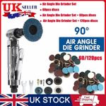 90 Degree 1/4" Air Angle Die Grinder Pneumatic Grinding Machine + 2" Discs Set