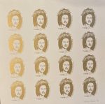 Sex Pistols & Jamie Reid poster - Stamped & numbered Gold Queens Screen print 97