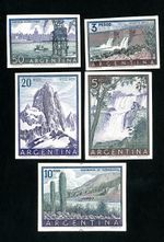 Argentina Stamps # 638-42 XF Cardboard Proofs