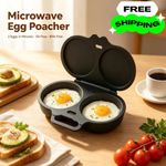 Microwave Egg Poacher Kitchen Steam Maker Cooker 2 Eggs Poach Breakfast Kitchen.
