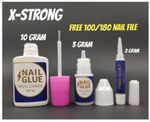 EXTRA STRONG NAIL GLUE WITH BRUSH 10 GRAM UV GEL ACRYLIC NAILS💅FAKE NAIL GLUE💅