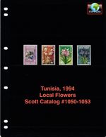 $6.20 Scott Value - 1994 TUNISIA Flowers North African scarcer CV MNH NH UMM