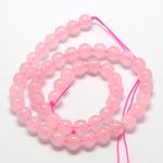 Rose Quartz Natural Pink Gemstone Round Beads - 6mm (approx) - 1 Strand