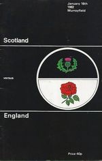 Scotland v England International at Murrayfield, Edinburgh 16th January 1982