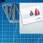 Boat , Vertical Line, Metal Cutting Dies. Scrapbooking , DIY. T 8