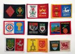 9 x Mixed Regions Boy Scouts District Double Badges Patches. Joblot 23