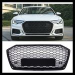 Grill for Audi A6/S6 (C8) RS6 Style 2019-2024 Front Grille Honeycomb Gloss Black