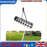 30.9in Tow Behind Lawn Aerator Tool for Garden Grass With 8 Star-shaped Spikes