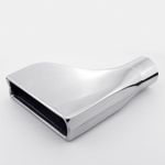 Offset 2.5" In Straight-Cut Square Out Exhaust Tip Stainless Steel Camaro Style