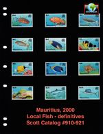 $12.20 Scott Value  - 2000 MAURITIUS Fish definitives scarcer CV MNH NH UMM