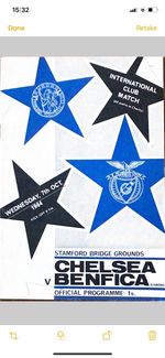 Chelsea v Benfica - 1964/65 Friendly - 7th October 1964