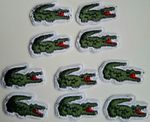 10x Crocodile Alligator Iron-On Patches – Embroidered Logo for Clothing, Jackets