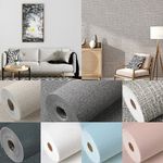 3D Linen Textured Wall Paper Self-Adhesive Thermal Insulation Foam Wallpaper 30M