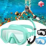 Anti-Fog Goggles Snorkel Mask Set Dry Diving Tube Diver Swimming Scuba Anti-leak