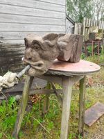 Vintage Stone Gargoyle, Water Feature, Stone Carving Natural Sandstone Gargoyle