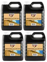 Bartoline Creocote Oil Based Timber Treatment Light Brown Creosote 4L Multi Pack