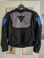 DAINESE AIR FAST TEX BLACK GREY BLUE VENTED SUMMER MOTORCYCLE MOTORBIKE JACKET