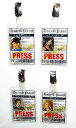 Smallville Superman Clark Kent Daily Planet Badge Cosplay Comic Con Halloween