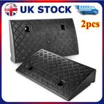 2*50cm Heavy Duty Rubber Kerb Ramps for HGV Caravans Lorry Car Truck Wheelchair