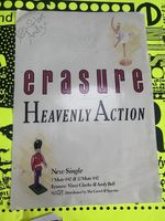 Erasure Heavenly Action Original Promo Poster Signed By Andy Bell and Vince 