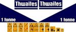 THWAITES 1 TONNE DUMPER DECALS