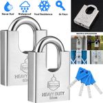 NEVER RUST Heavy Duty Outdoor STEEL Weatherproof Padlock Gate Container Lock