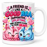 A Friend Is Like A Good Bra 11oz Mug Funny Best Friend Birthday Gift for Her